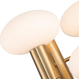 Eliseo Wall Lamp - White Glass, Brass Finish