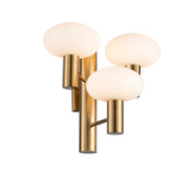 Eliseo Wall Lamp - White Glass, Brass Finish
