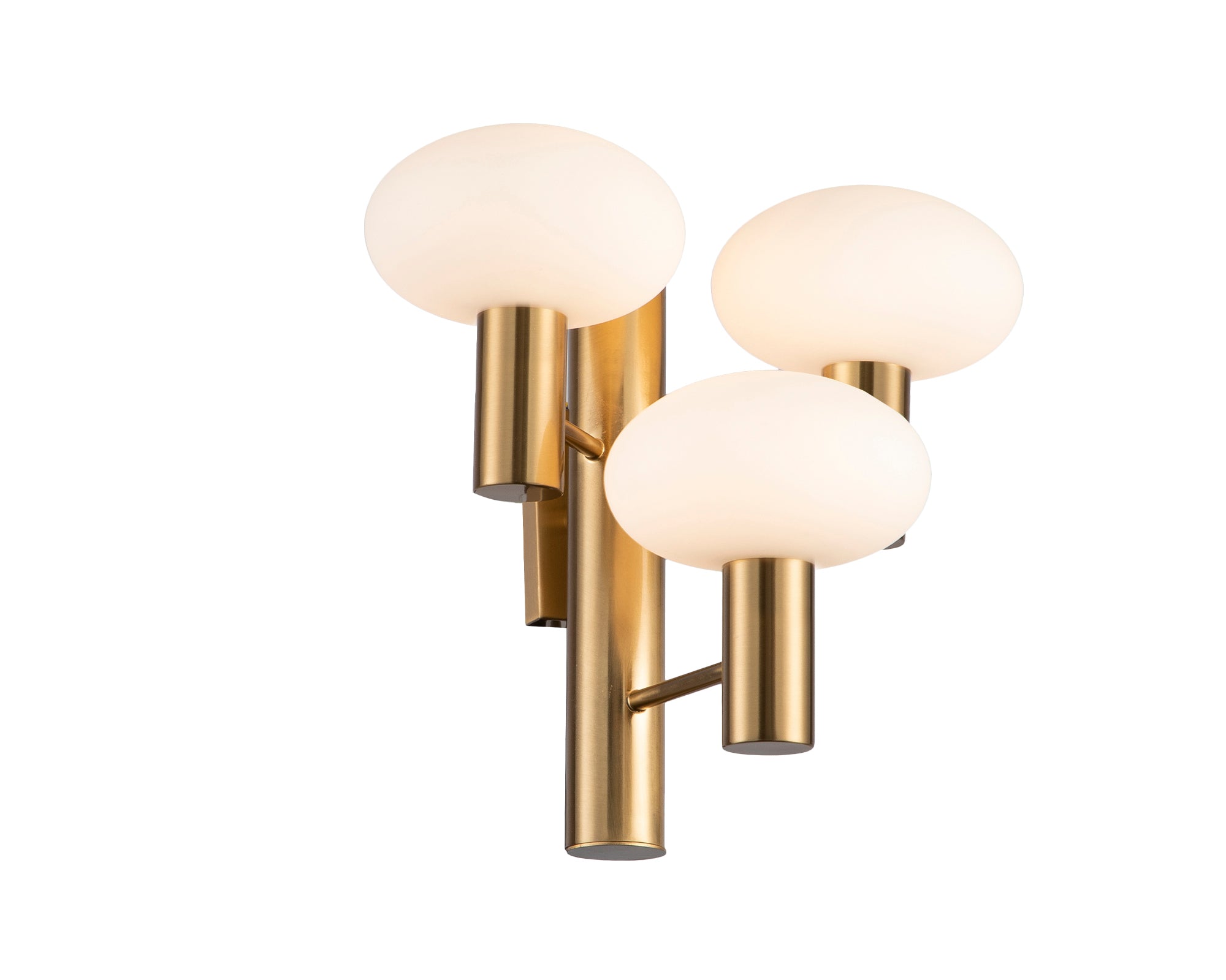 Eliseo Wall Lamp - White Glass, Brass Finish