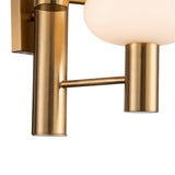 Eliseo Wall Lamp - White Glass, Brass Finish