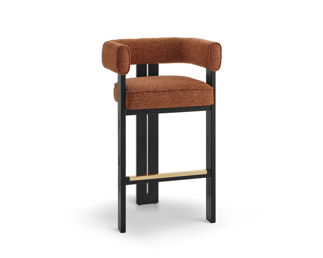 Tilda Bar Stool  -  Bari Chestnut Red