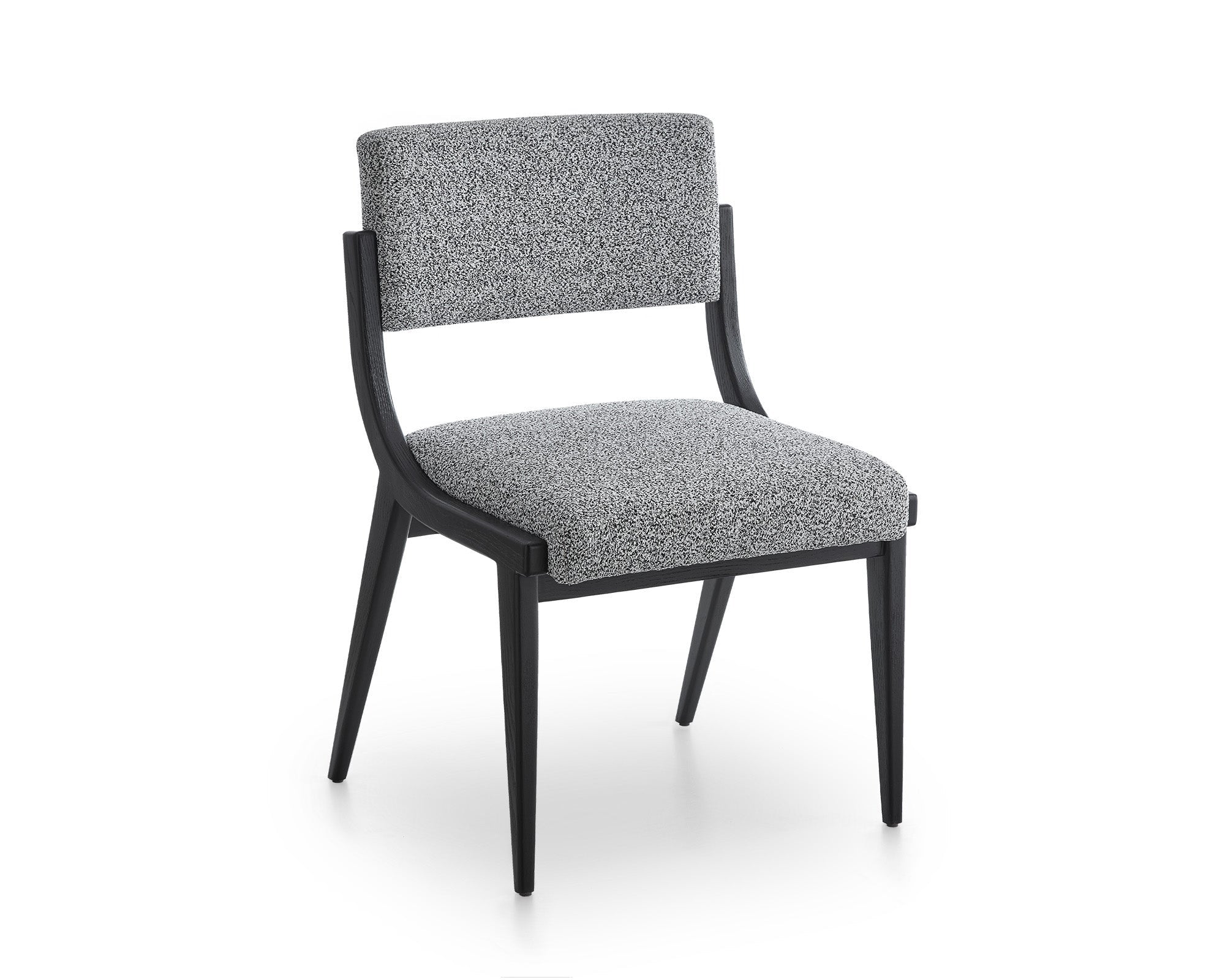 Miami Dining Chair  -  Cordoba Speckle Grey & Matt Black