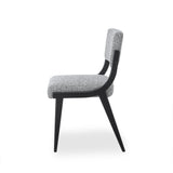 Miami Dining Chair  -  Cordoba Speckle Grey & Matt Black
