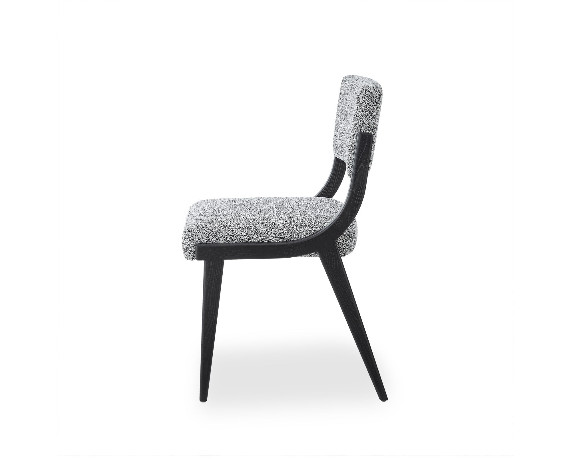 Miami Dining Chair  -  Cordoba Speckle Grey & Matt Black