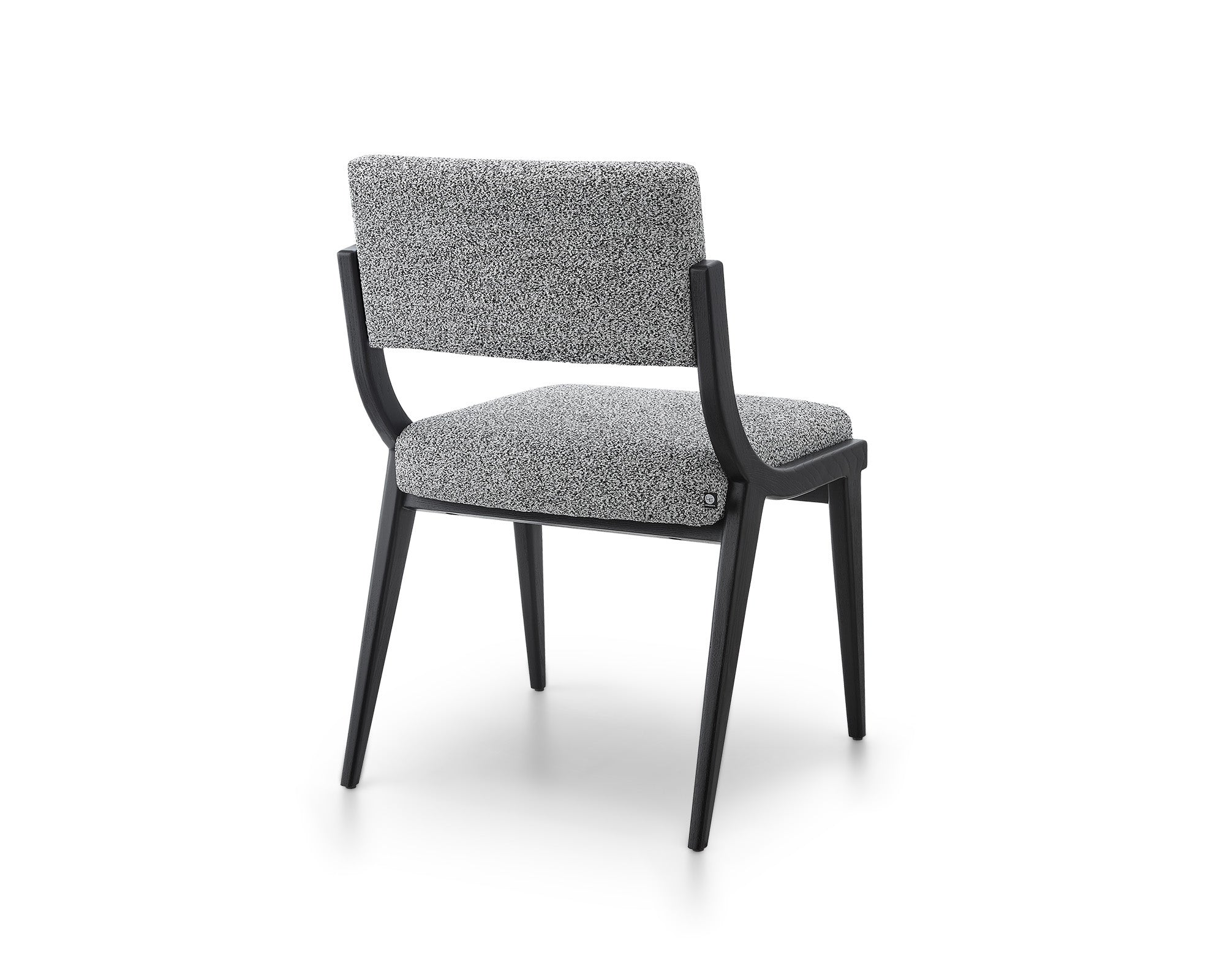 Miami Dining Chair  -  Cordoba Speckle Grey & Matt Black