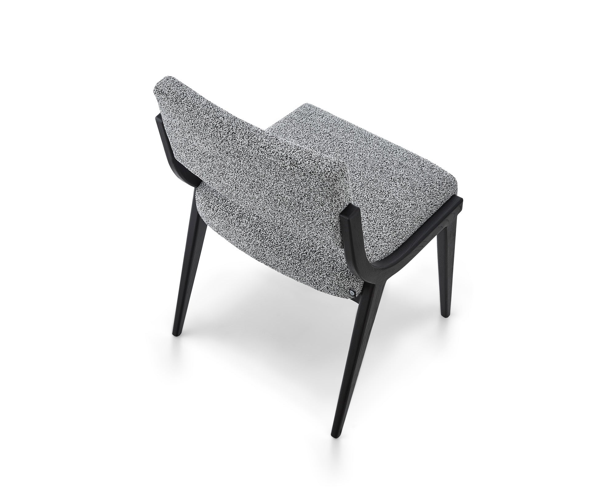 Miami Dining Chair  -  Cordoba Speckle Grey & Matt Black