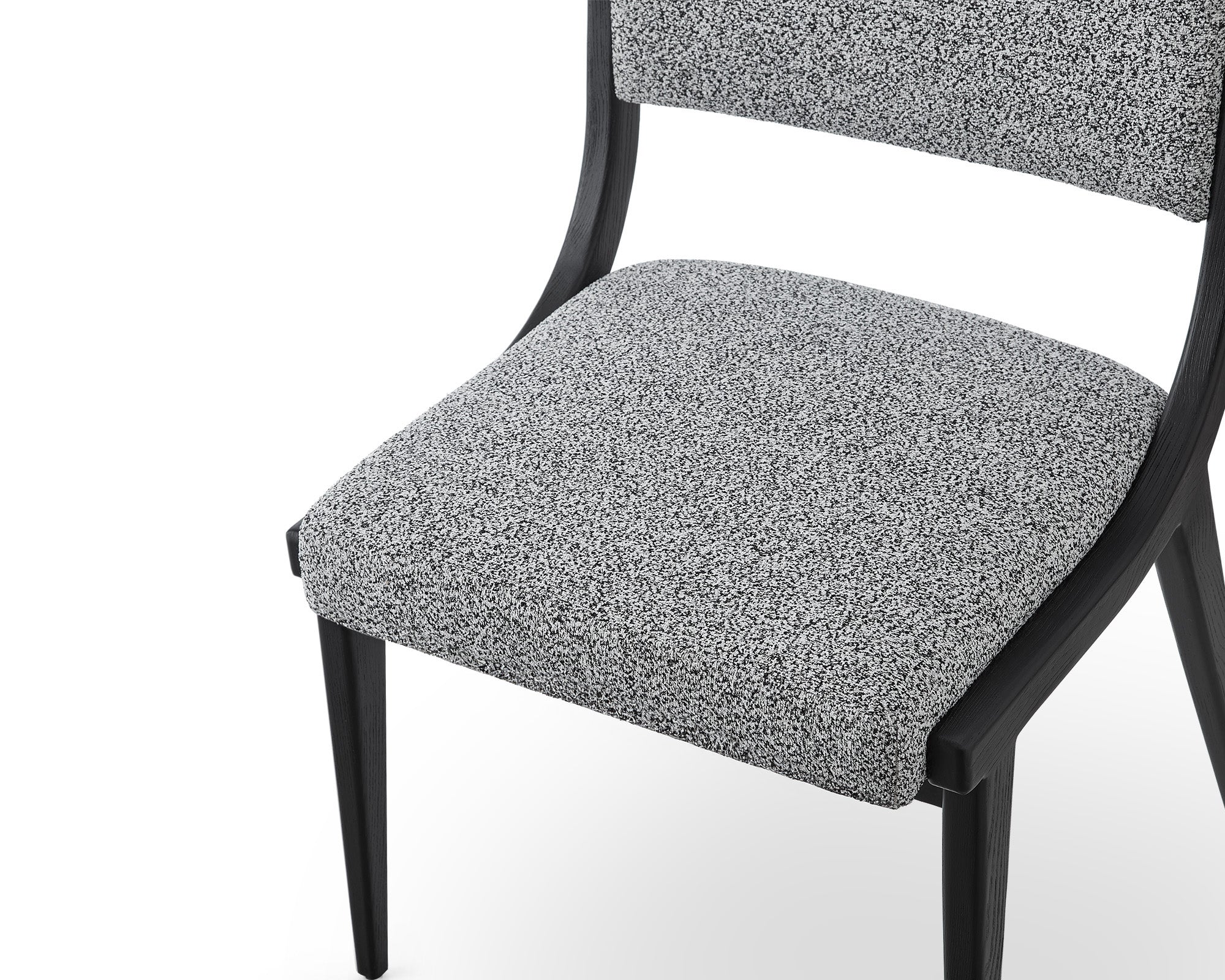 Miami Dining Chair  -  Cordoba Speckle Grey & Matt Black