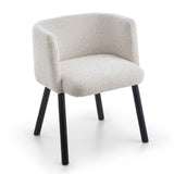 Ethis Dining Chair  -  Boucle Sand/Matt Black