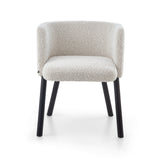 Ethis Dining Chair  -  Boucle Sand/Matt Black