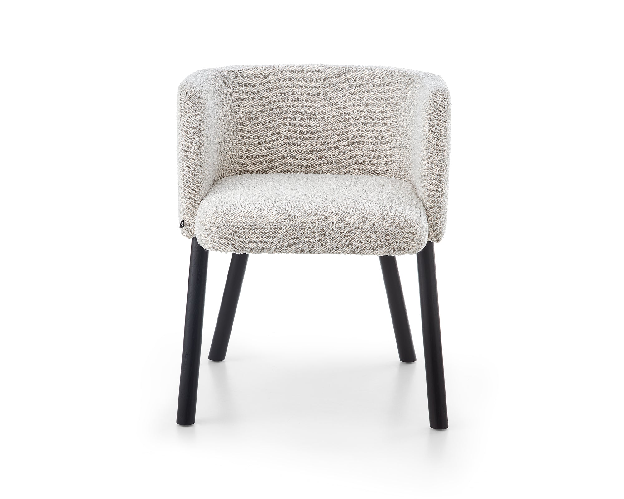 Ethis Dining Chair  -  Boucle Sand/Matt Black