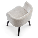 Ethis Dining Chair  -  Boucle Sand/Matt Black