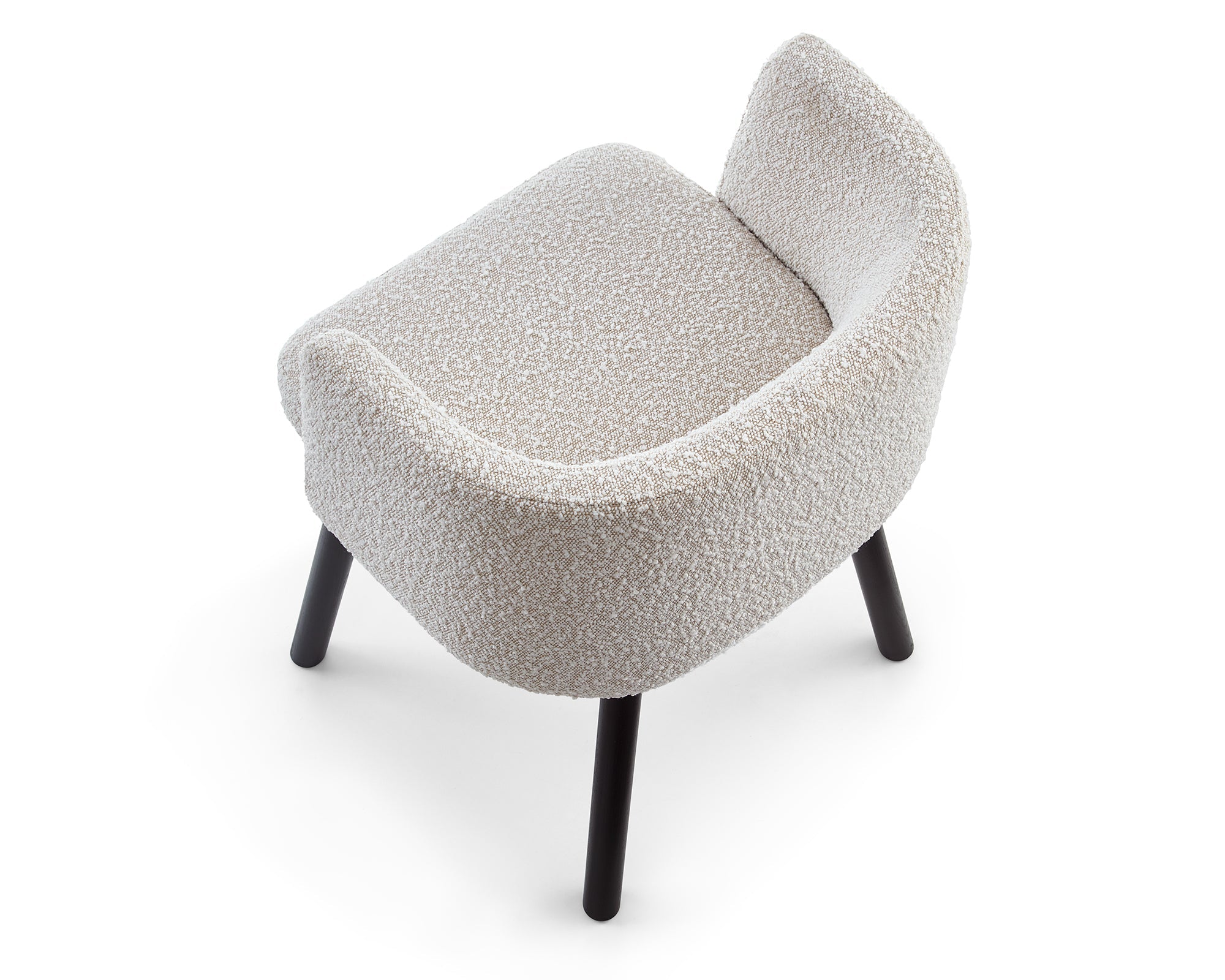 Ethis Dining Chair  -  Boucle Sand/Matt Black