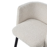 Ethis Dining Chair  -  Boucle Sand/Matt Black