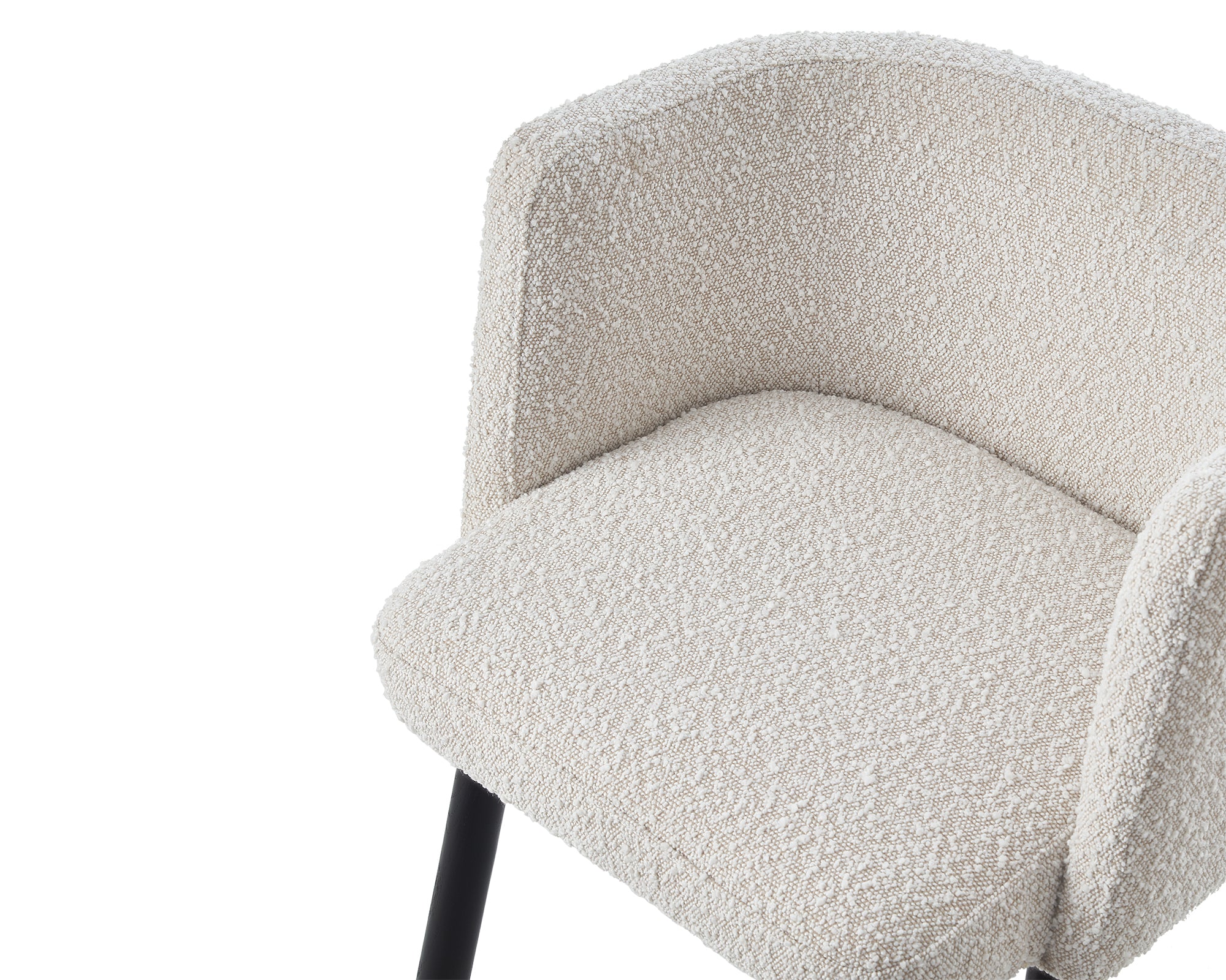 Ethis Dining Chair  -  Boucle Sand/Matt Black