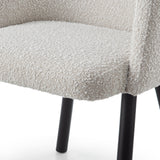 Ethis Dining Chair  -  Boucle Sand/Matt Black