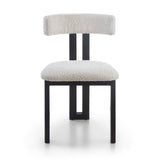 Tauron Dining Chair  -  Boucle Sand/Matt Black