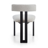 Tauron Dining Chair  -  Boucle Sand/Matt Black