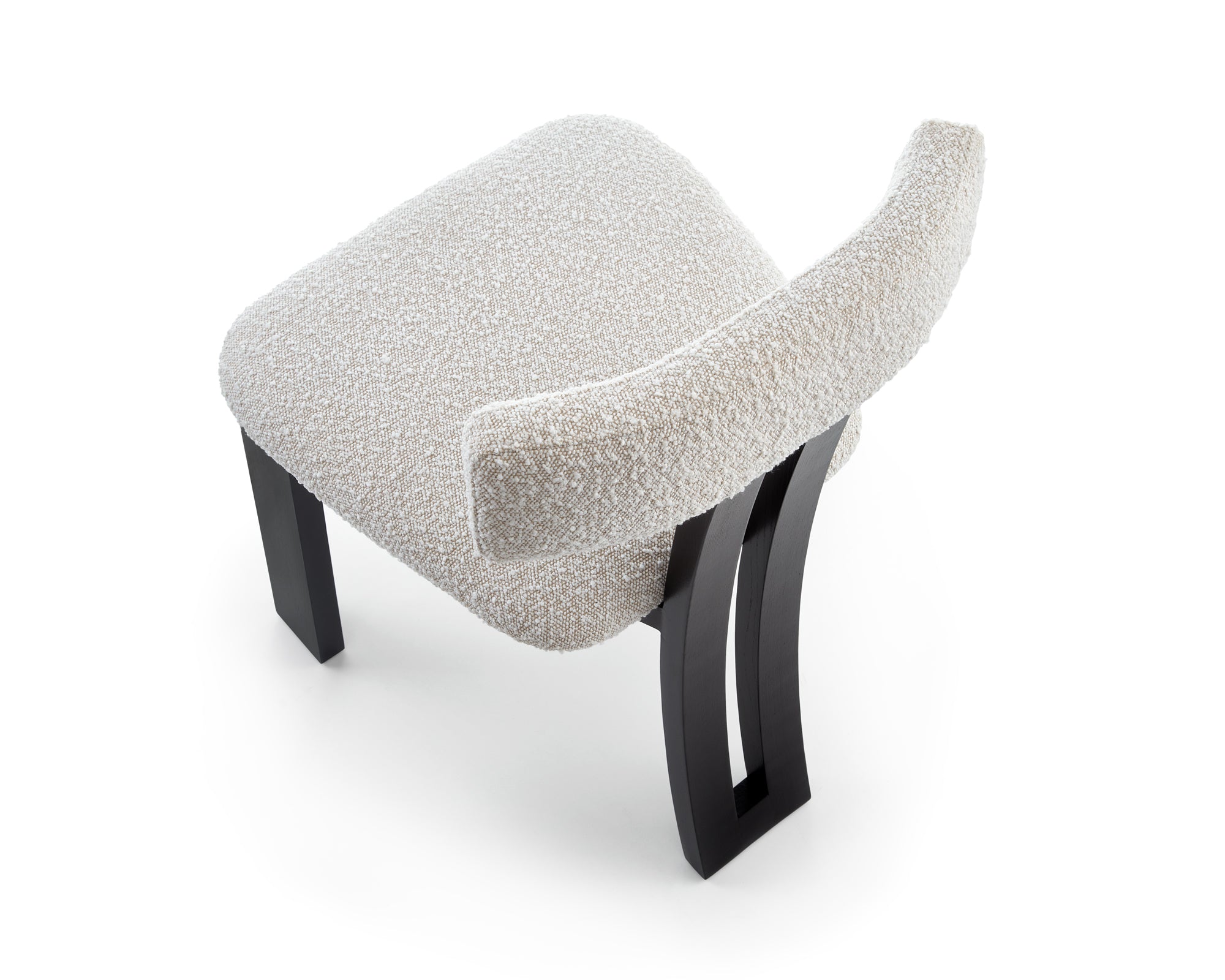 Tauron Dining Chair  -  Boucle Sand/Matt Black