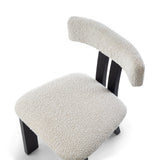 Tauron Dining Chair  -  Boucle Sand/Matt Black