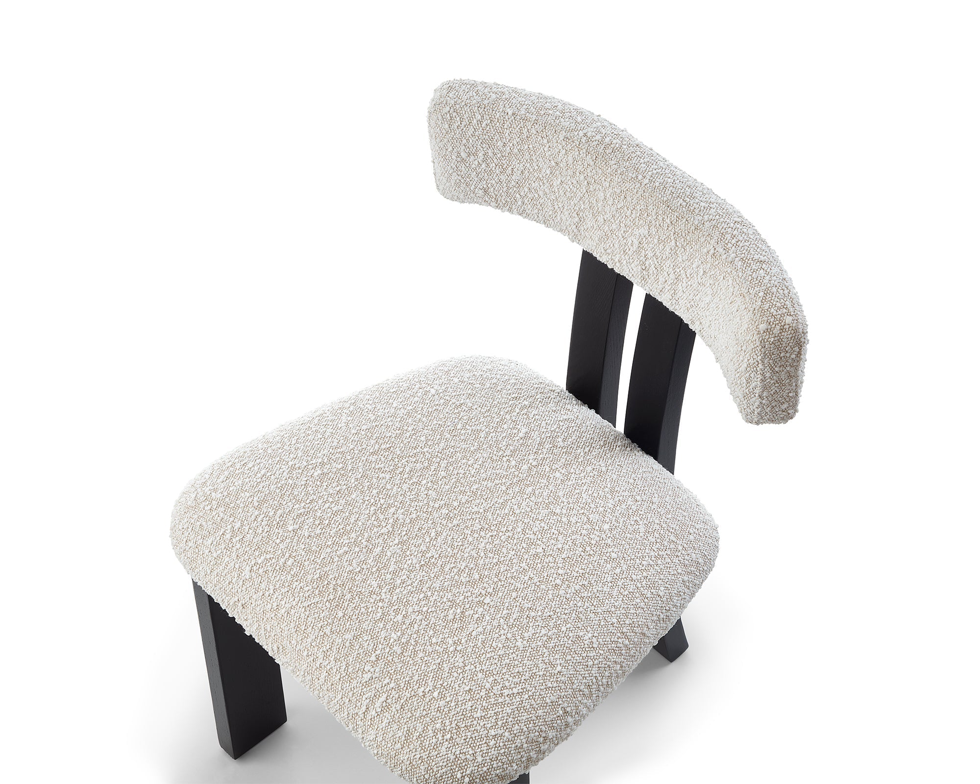 Tauron Dining Chair  -  Boucle Sand/Matt Black