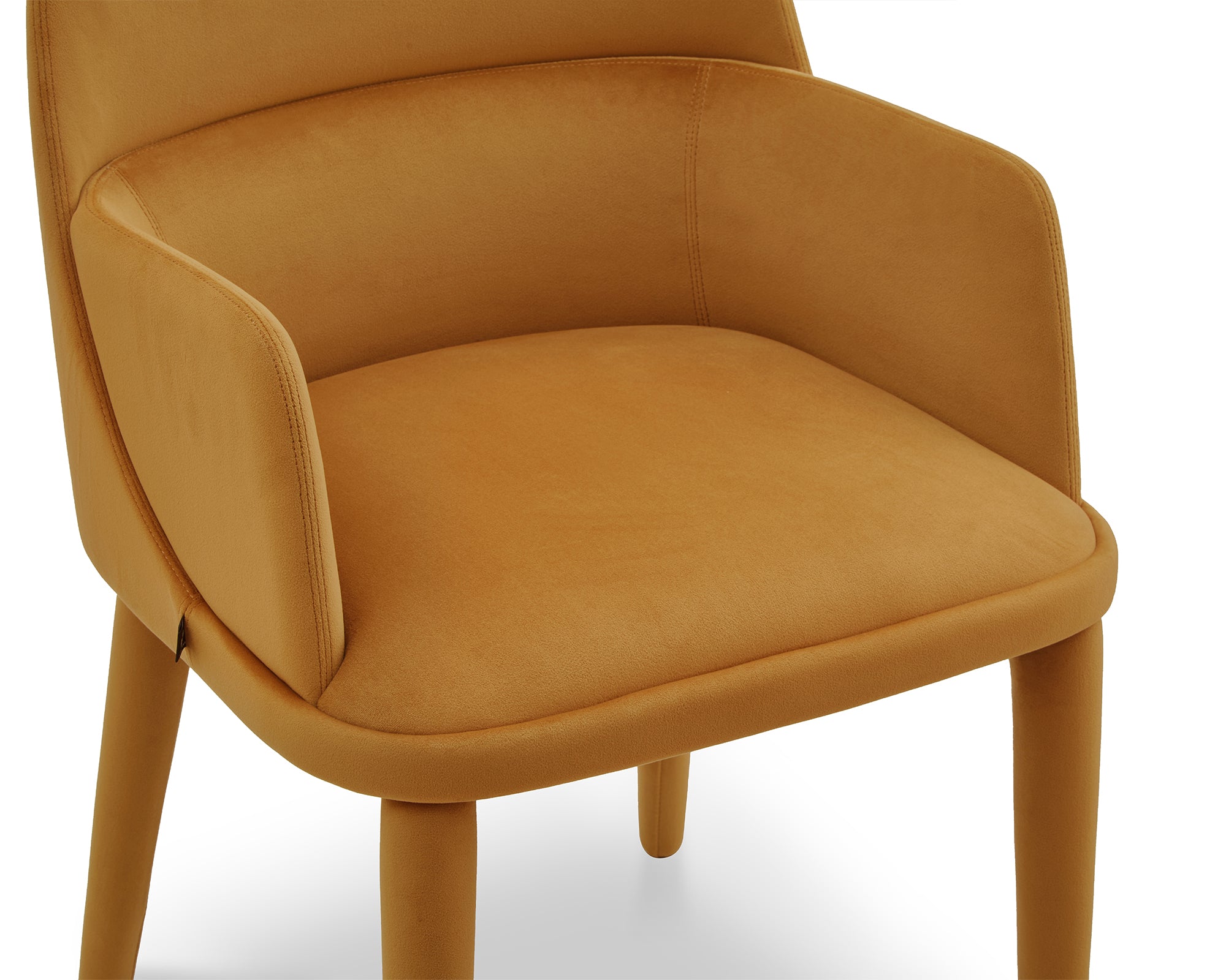 Diva Dining Chair with Arms  -  Megan Mustard