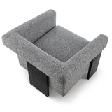 Maplin Occasional Chair  -   Speckle Grey/Matt Black