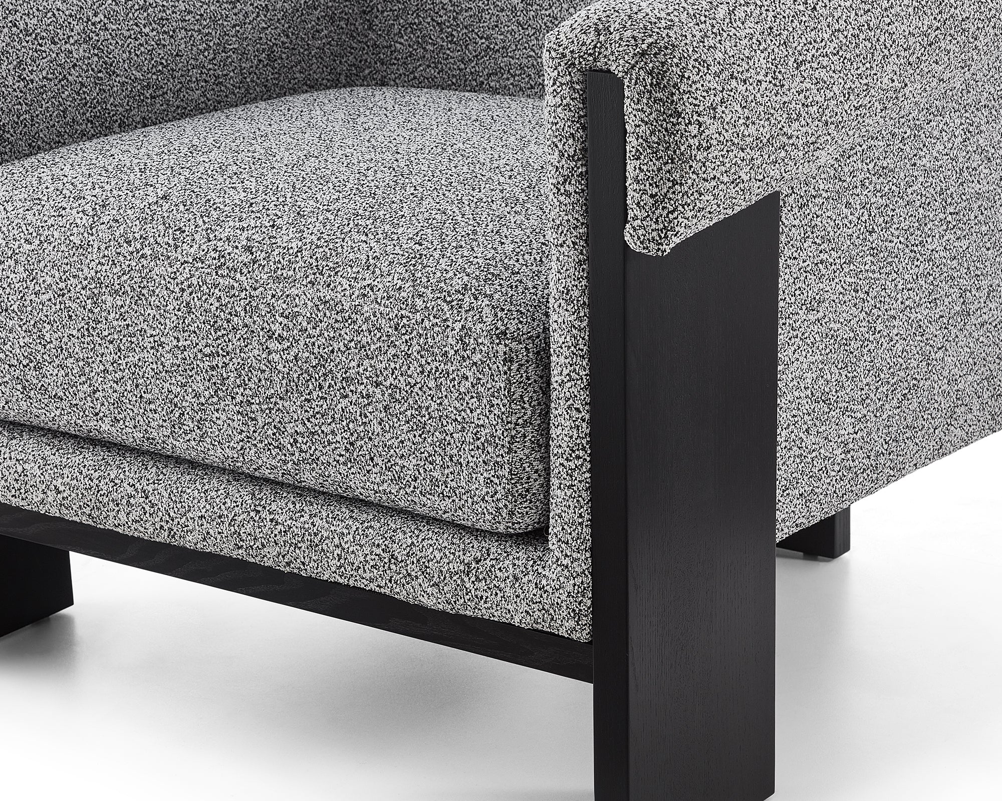 Maplin Occasional Chair  -   Speckle Grey/Matt Black