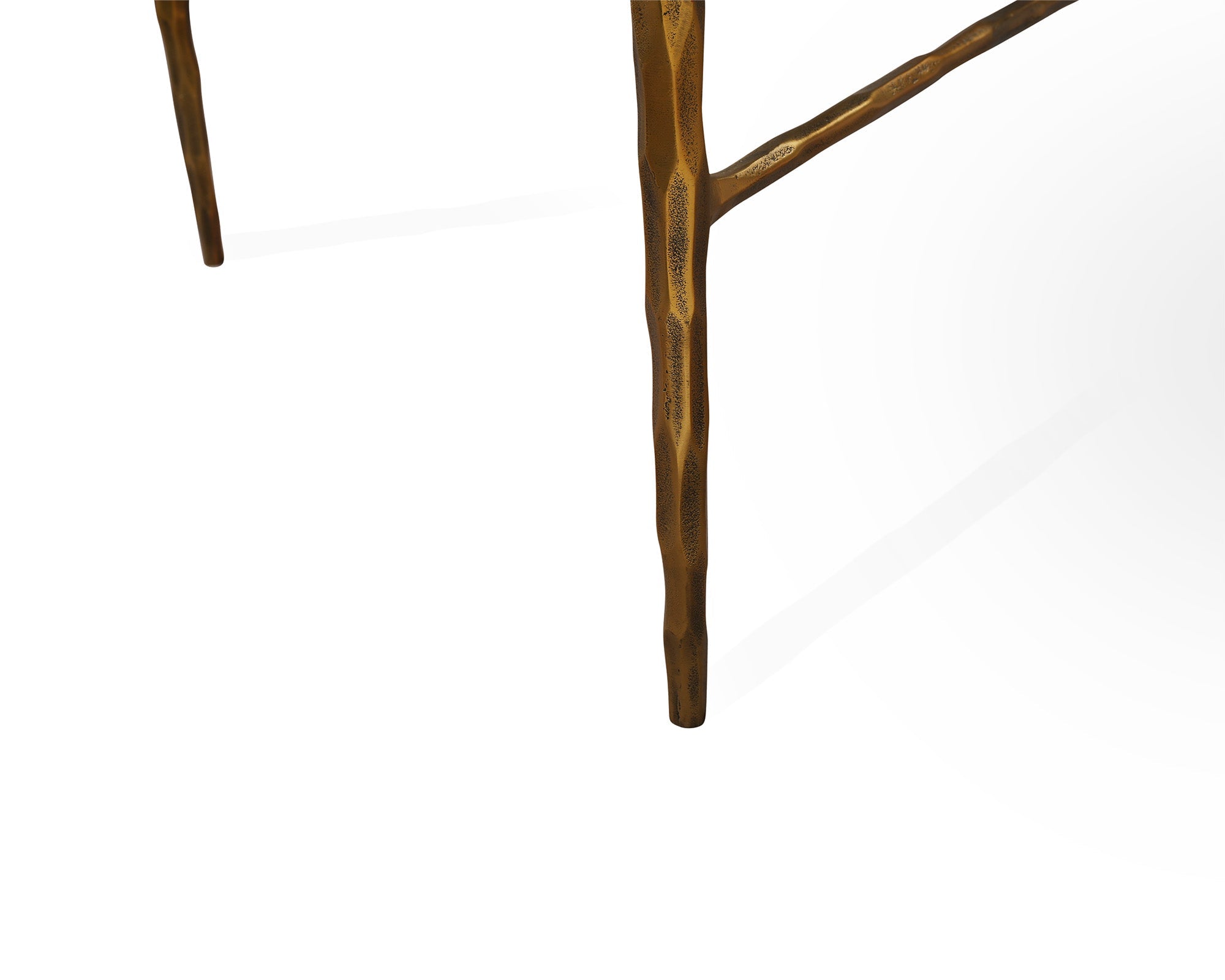Liang & Eimil Cobra Coffee Table – Textured Antique Brass and Glass