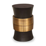 Abasi Side Table - Dark Bronze/Antique Brass