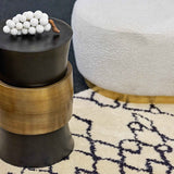 Abasi Side Table - Dark Bronze/Antique Brass