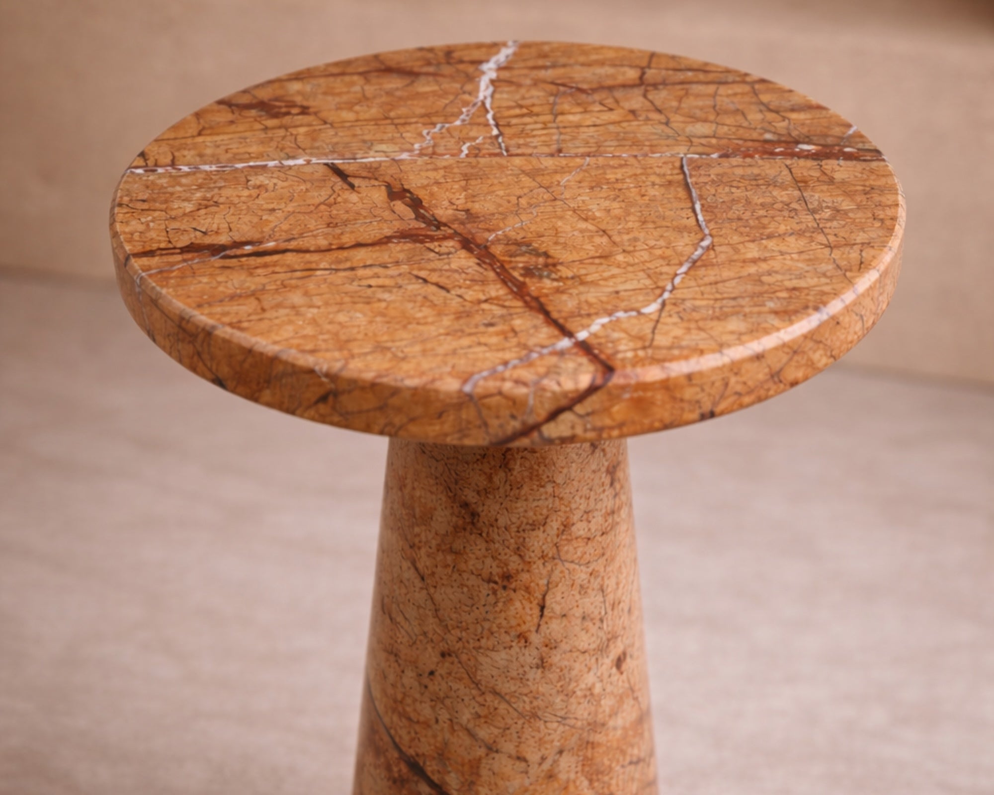 Liang & Eimil Hermes Side Table - Brown Marble
