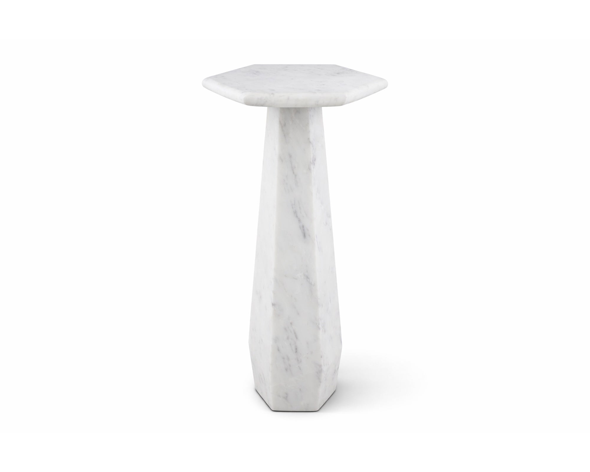 Liang & Eimil Hexagon Side Table - White Lady Marble