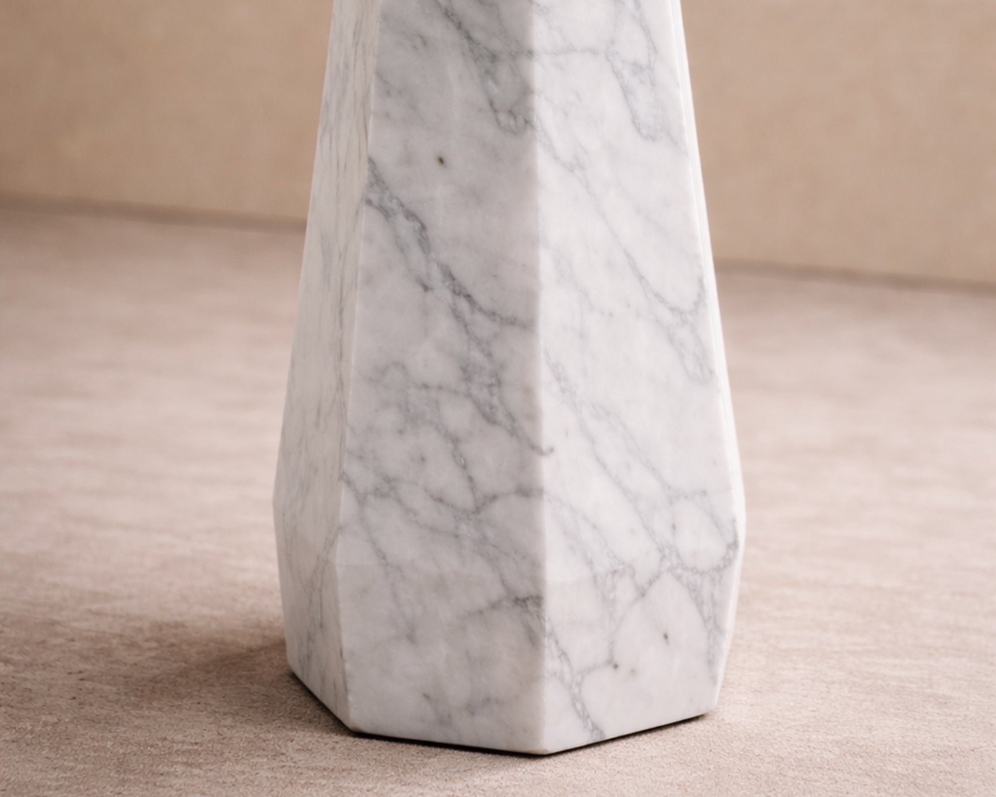Liang & Eimil Hexagon Side Table - White Lady Marble