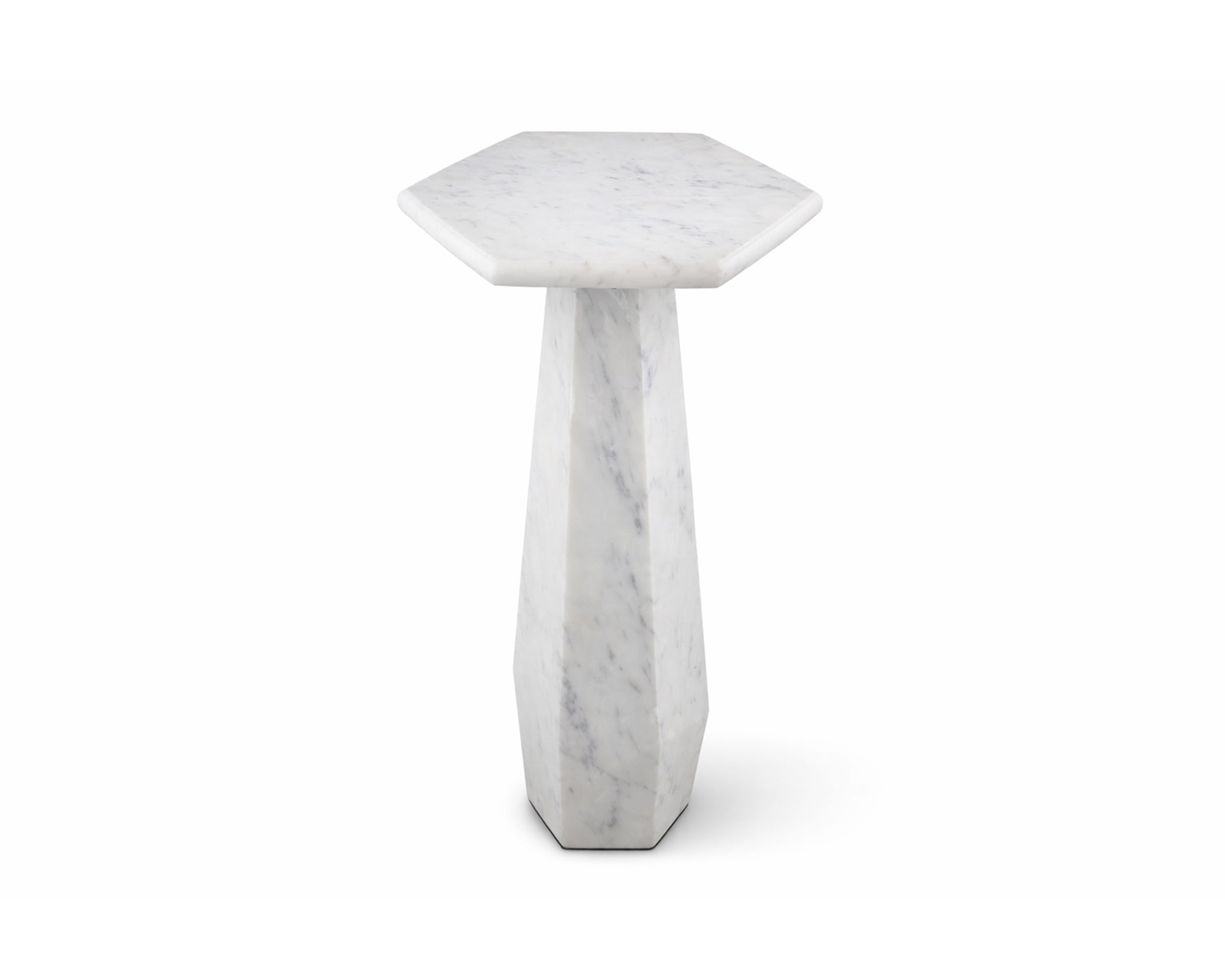 Liang & Eimil Hexagon Side Table - White Lady Marble
