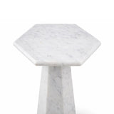 Liang & Eimil Hexagon Side Table - White Lady Marble