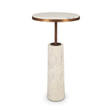 Liang & Eimil Notto Side Table (Set of 2) – White Marble & Antique Bronze