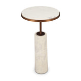 Liang & Eimil Notto Side Table (Set of 2) – White Marble & Antique Bronze