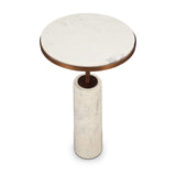 Liang & Eimil Notto Side Table (Set of 2) – White Marble & Antique Bronze