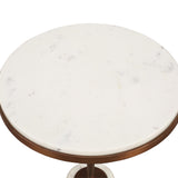 Liang & Eimil Notto Side Table (Set of 2) – White Marble & Antique Bronze