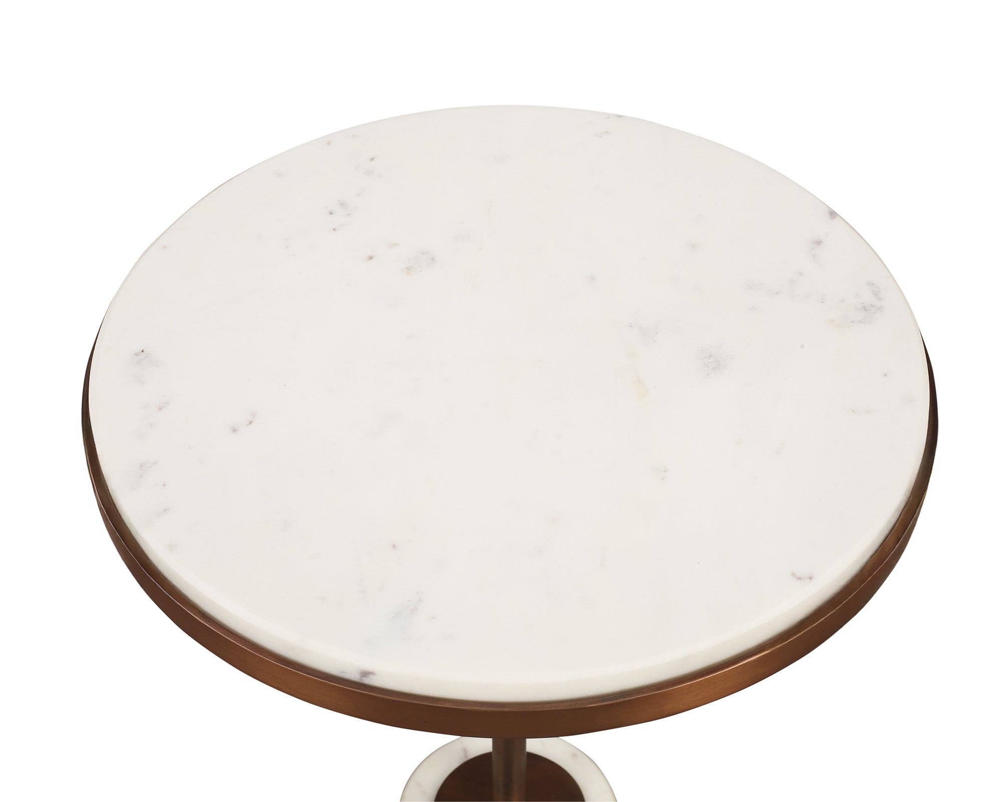 Liang & Eimil Notto Side Table (Set of 2) – White Marble & Antique Bronze