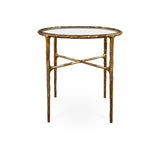 Liang & Eimil Cobra Side Table – Textured Antique Brass and Glass
