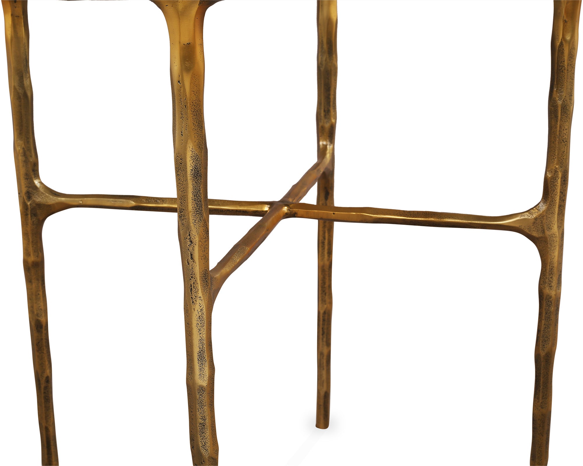 Liang & Eimil Cobra Side Table – Textured Antique Brass and Glass
