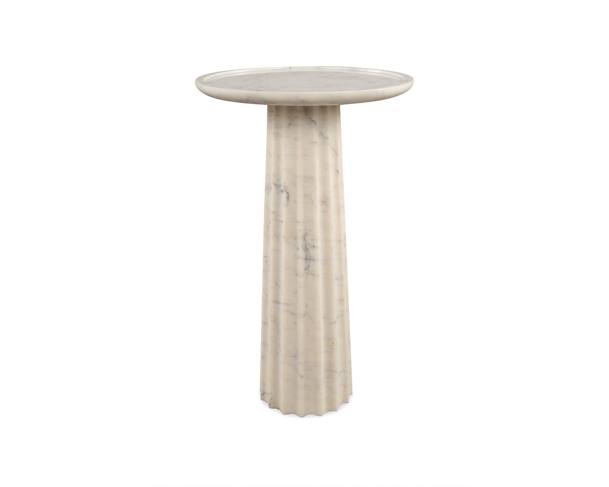 Romano Side Table - White Marble