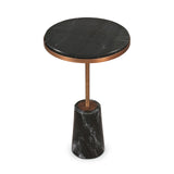 Liang & Eimil Notto Side Table (Set of 2) – Black Marble & Antique Bronze