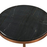 Liang & Eimil Notto Side Table (Set of 2) – Black Marble & Antique Bronze