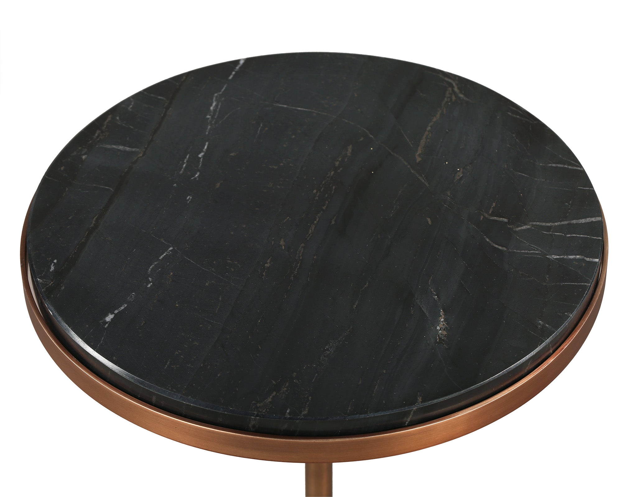 Liang & Eimil Notto Side Table (Set of 2) – Black Marble & Antique Bronze