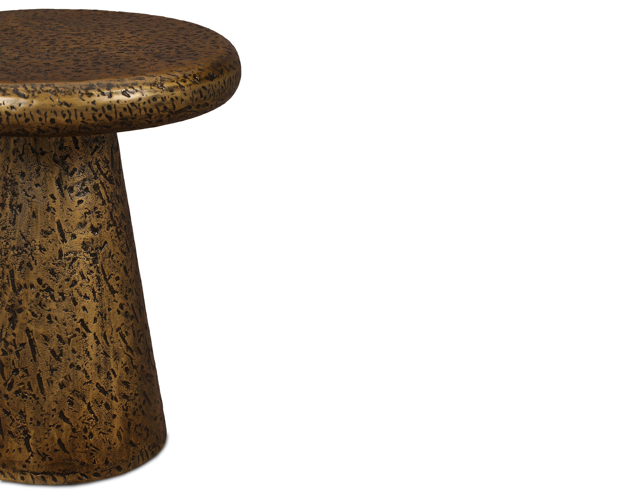 Liang & Eimil Cotto Side Table – Textured Antique Brass