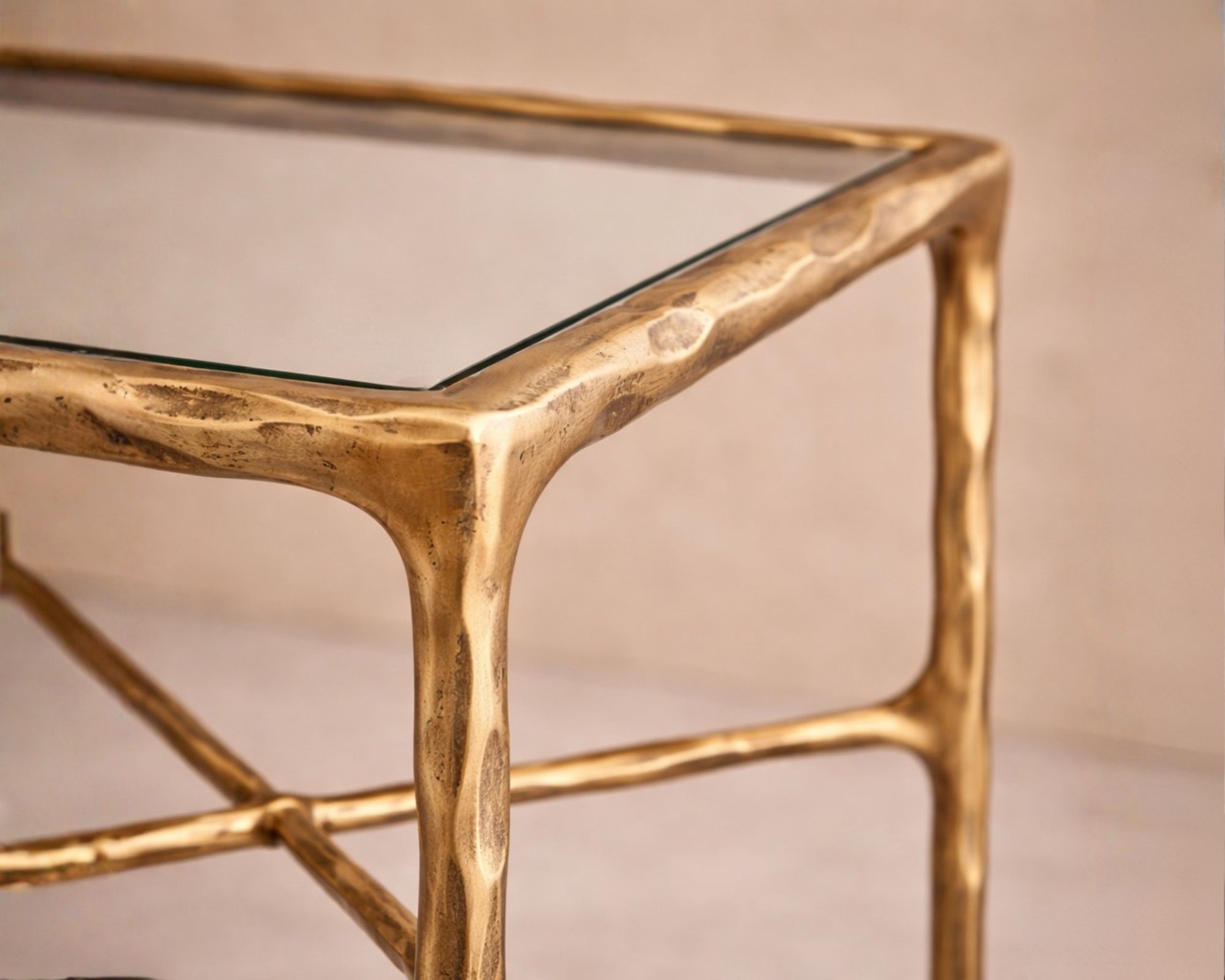 Liang & Eimil Cobra Side Table - Textured Antique Brass