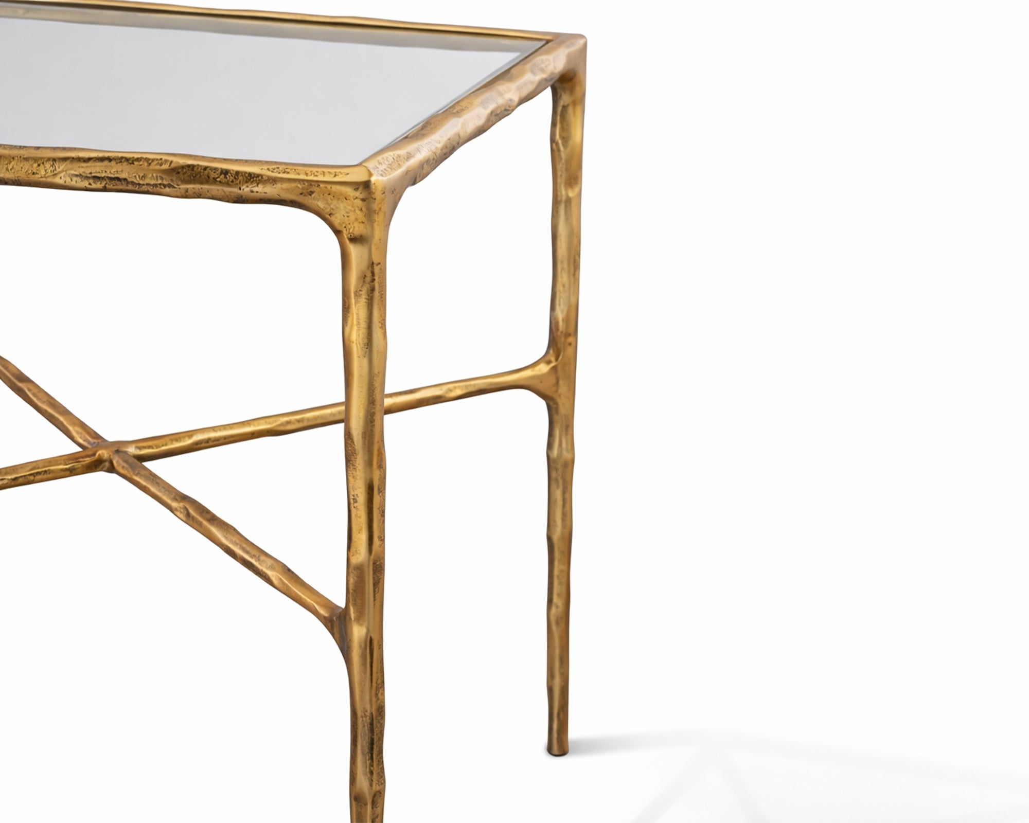 Liang & Eimil Cobra Side Table - Textured Antique Brass