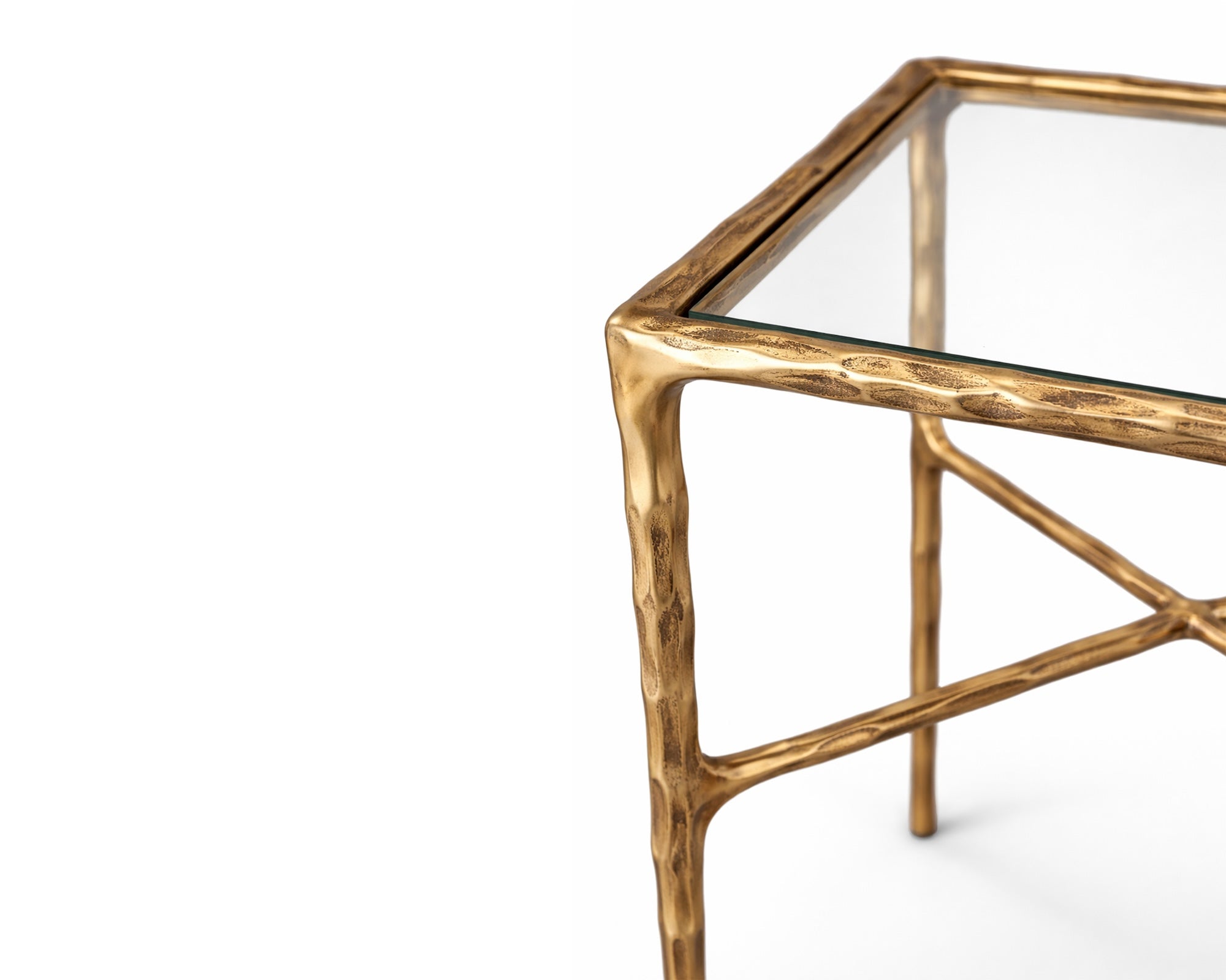 Liang & Eimil Cobra Side Table - Textured Antique Brass
